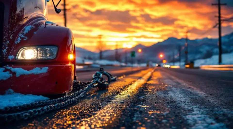 Zara Towing flatbed carrier loading a disabled car on a Sacramento road at sunset, showing damage-free vehicle recovery.
